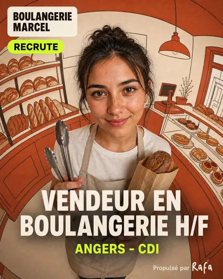 Annonce Vendeur en boulangerie, Boulangerie Marcel · Angers