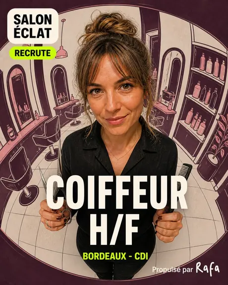 Annonce Coiffeur / Coiffeuse, Salon Éclat · Bordeaux