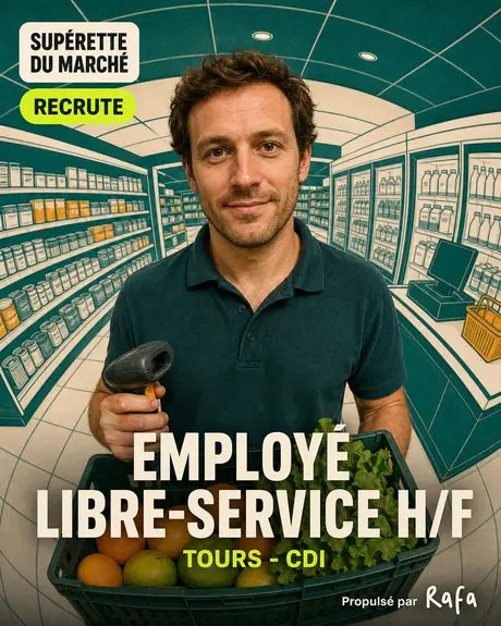 Annonce Employé libre-service, Supérette du Marché · Tours