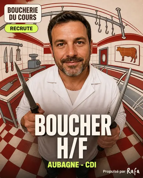 Annonce Boucher / Bouchère, Boucherie du Cours · Aubagne
