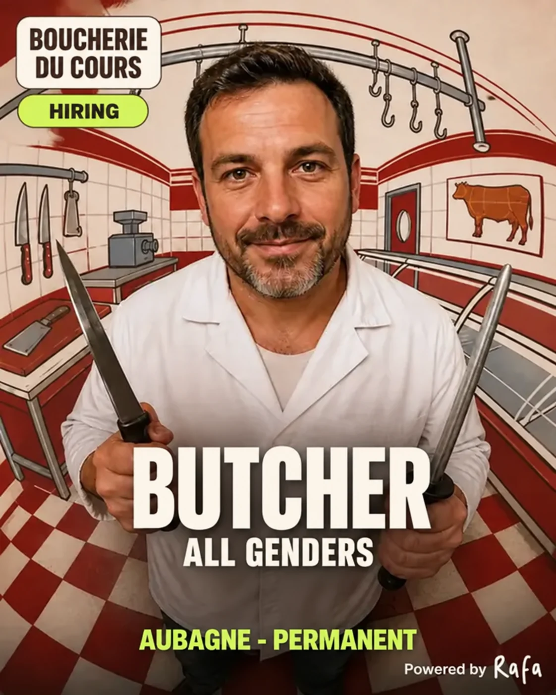 Butcher ad, Boucherie du Cours · Aubagne